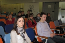 Члены жюри олимпиады. Евгения Дёмина и Максим Арсеньев.